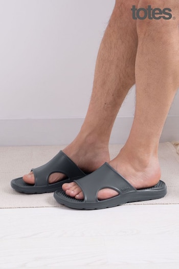 Totes Grey Bounce Vented Mens Slide Sandals (N24417) | £20