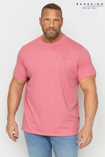 BadRhino Big & Tall Pink Slub T-Shirt (N24433) | £19