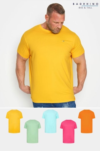 BadRhino Big & Tall Orange T-Shirts straps 5 Pack (N24448) | £45