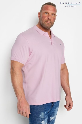 BadRhino Big & Tall Pink Polo Shirt (N24450) | £19