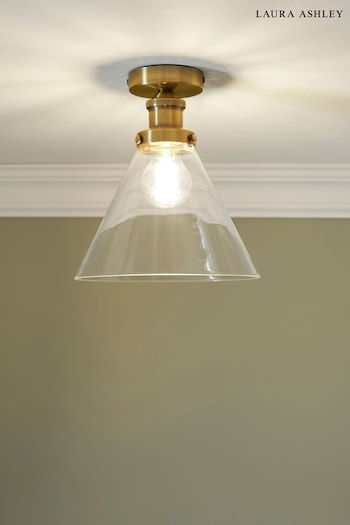 Laura Ashley Antique Brass Isaac Semi-Flush Light (N24482) | £55