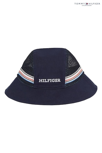 Tommy Hilfiger Blue Track Club Bucket Hat (N24498) | £40