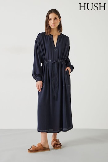 Hush Blue Julie Contrast Maxi Dress (N24536) | £119