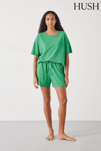 Hush Green Darian Jersey Short Pyjamas Set (N24551) | £45