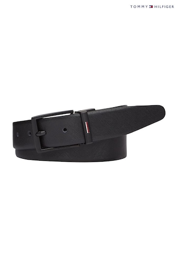 Tommy Hilfiger Business Texture Black Belt (N24571) | £70