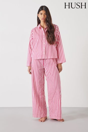 Hush Pink Emerson Boxy Fit Shirt Pyjamas Set (N24584) | £69