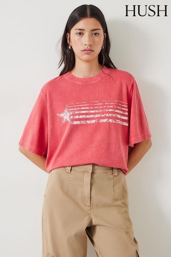 Hush Red Cole Star Boxy T-Shirt (N24595) | £39
