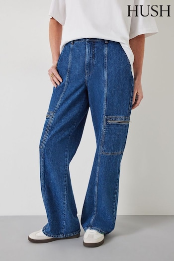 Hush Blue Charli Cargo Jeans (N24596) | £89