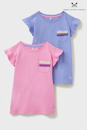 Crew Clothing Kurzarm Company Pink Cotton Classic T-Shirt 2 pack (N24633) | £24 - £28