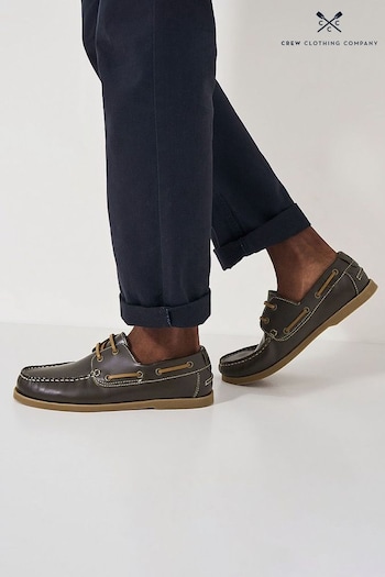 Crew Clothing Company Brown Leather Boat Shoes (N24654) | £79