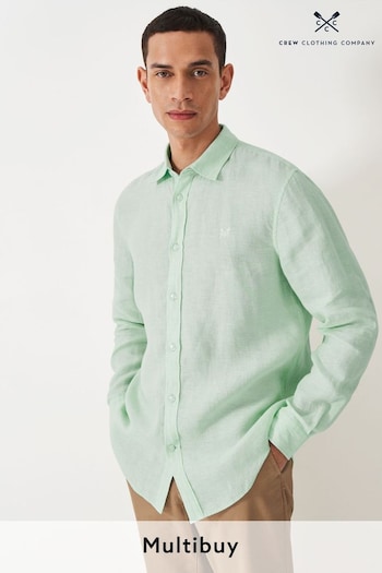 Crew Clothing Company Plain Linen Classic Shirt (N24670) | £69