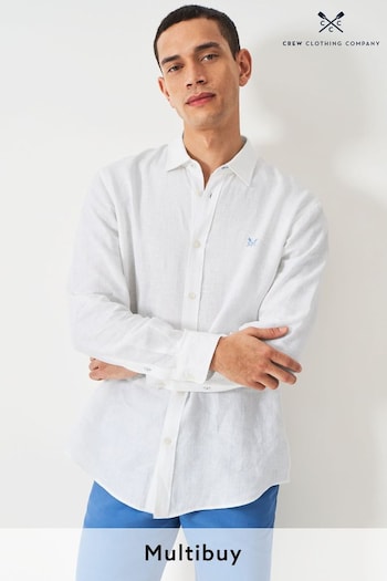 Crew Clothing Company Plain Linen Classic Shirt (N24677) | £69