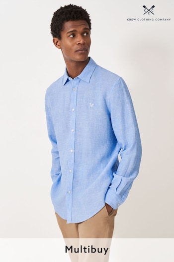 Crew tie-dye Clothing Plain Linen Classic Long Sleeve Shirt (N24682) | £69
