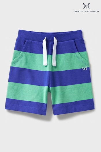 Crew Clothing wearing Company Blue Stripe Cotton Shorts (N24708) | £22 - £26