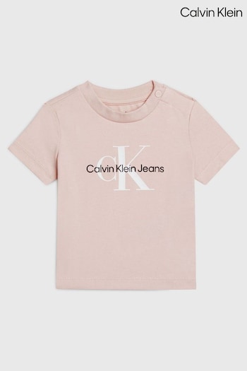Calvin Kein Klein Pink Monogram T-Shirt (N24729) | £25