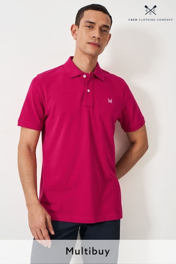 Crew Clothing Company Orange Plain Cotton Classic Polo Shirt (N24750) | £40