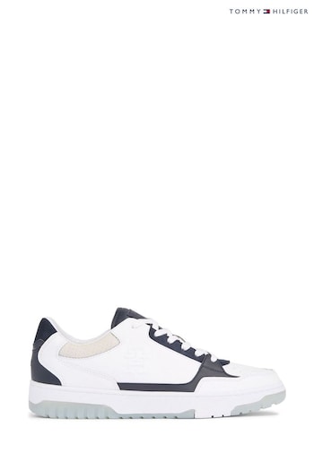 Tommy Hilfiger White Basket Low Top Sneakers (N24783) | £140