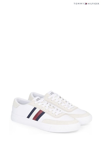 Tommy use Hilfiger Stripe Leather Sneakers (N24811) | £120