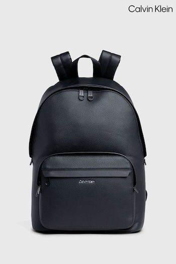 Calvin Cotton Klein Black Plain Campus Backpack (N24846) | £130