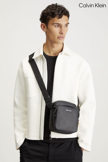 Calvin Klein Black Logo Messenger Bag (N24852) | £75