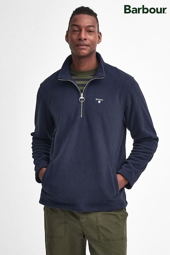 Barbour® Navy Quarter Zip Essentials Fleece (N24917) | £100