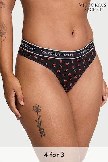 Victoria's Secret Black Cherries Thong Knickers (N25117) | £9