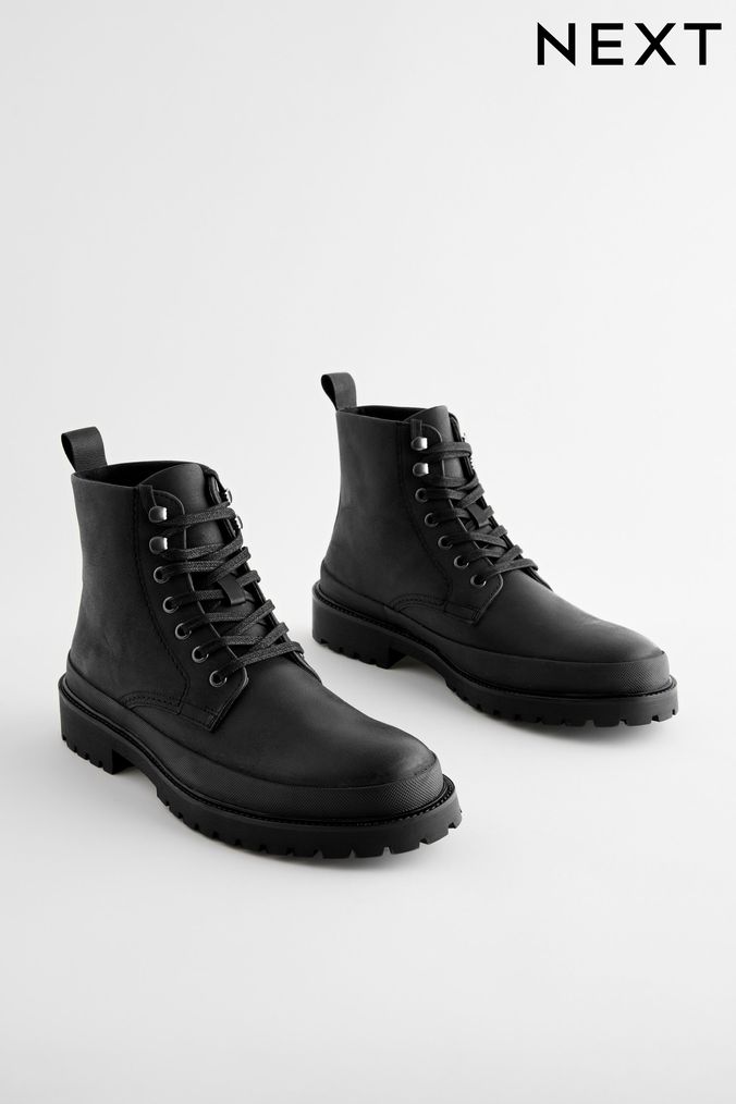 Next mens boots black clearance