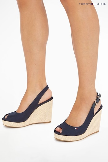 Tommy Dad Hilfiger Iconic Elba Slingback Wedges (N25258) | £85