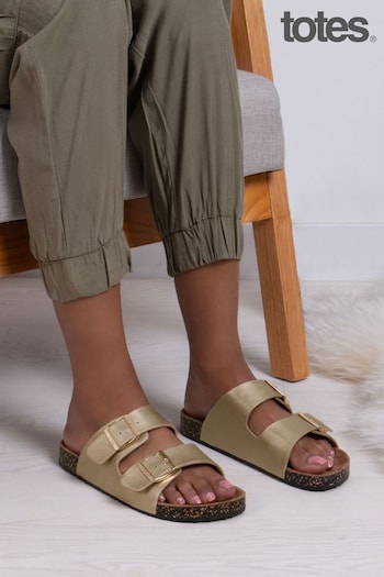 Totes Metallic Ladies Double Buckle Sandals (N25267) | £25