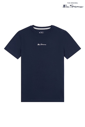 Ben Sherman Boys Blue Centre Script T-Shirt (N25348) | £13 - £16