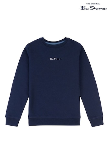 Ben Sherman king Blue Script Crew Neck Sweatshirt (N25356) | £20 - £24