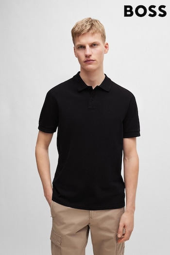 BOSS Black Cotton Pique Polo Shirt (N25397) | £79