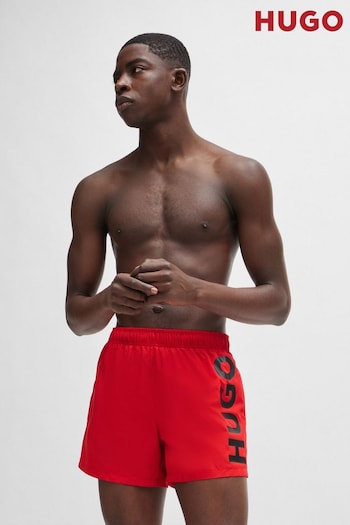 HUGO Lined Contrast Logo Swim Shorts (N25404) | £59