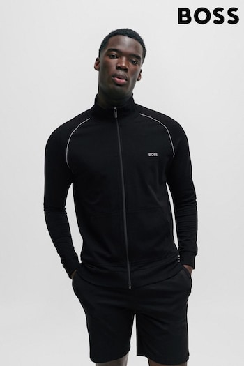 BOSS Black Zip Up Stretch Cotton Sweatshirt (N25418) | £59