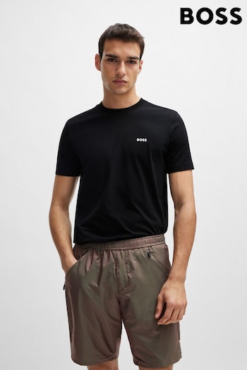BOSS Black Contrast Logo T-Shirt in Stretch Cotton (N25428) | £45