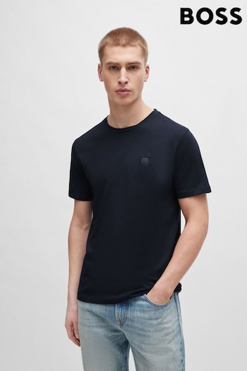 BOSS Blue Logo Patch T-Shirt in Cotton Jersey (N25448) | £45