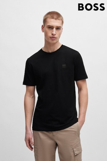 BOSS Black Logo-Patch T-Shirt In Cotton Jersey (N25451) | £45