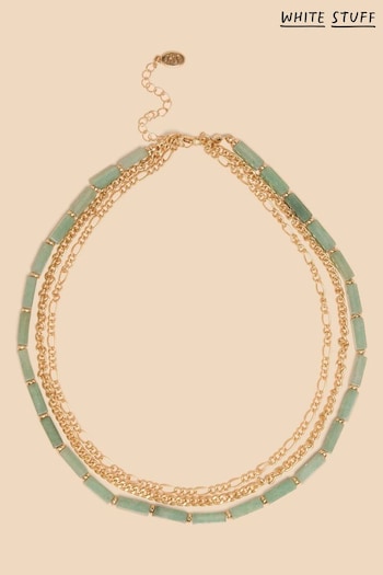 White Stuff Green Zuri Multi Layered Necklace (N25460) | £22.50