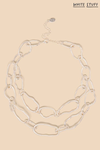 White Stuff Silver Tone Amy Double Layer Necklace (N25500) | £22.50