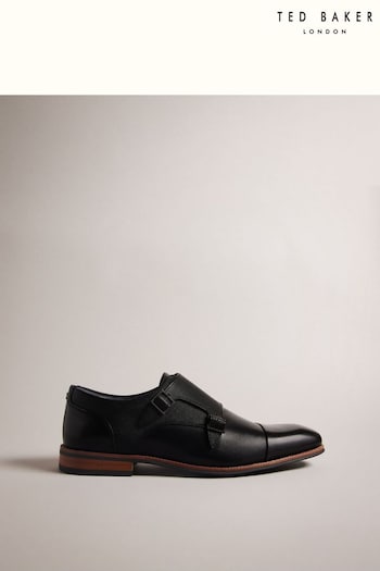 Ted Baker Alicott Black Double Monk Formal Shoes Zuma (N25571) | £120