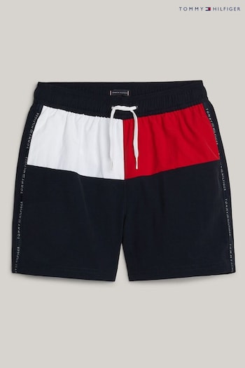 Tommy Hilfiger Medium Blue Drawstring Swim Maxi Shorts (N25580) | £45