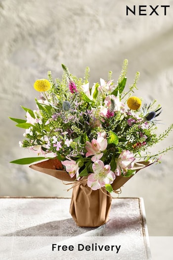 Pastel Posy Letterbox Fresh Flower Bouquet with Vase (N25633) | £23