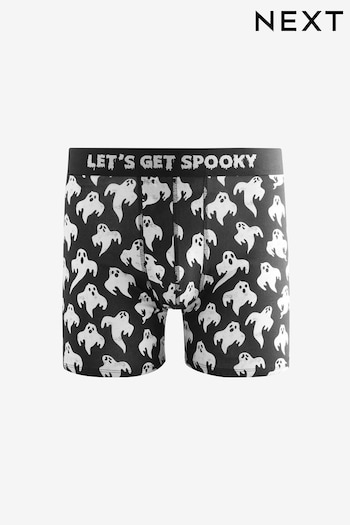 Black/White Ghost Single Halloween Pattern Trunks (N25776) | £8