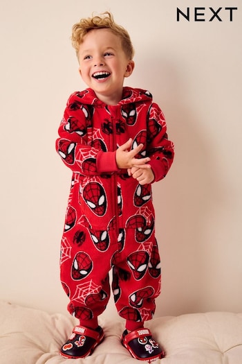 Red Spiderman Fleece All-In-One (9mths-10yrs) (N25803) | £22 - £28