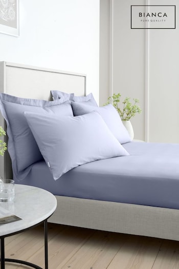 Bianca Lavender 200 Thread Count Cotton Percale Deep Fitted Sheet (N25862) | £10 - £20