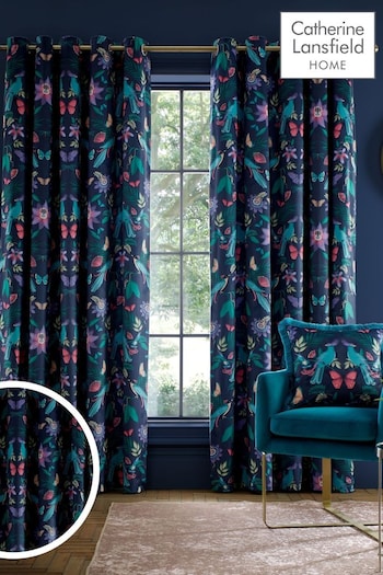 Catherine Lansfield Navy Blue Curtains (N25881) | £35 - £90