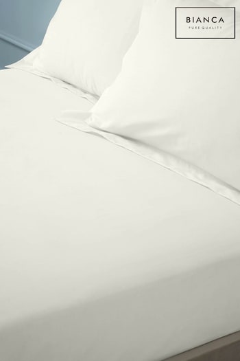 Bianca Cream 180 Thread Count Egyptian Cotton Fitted Sheet (N25912) | £17 - £30