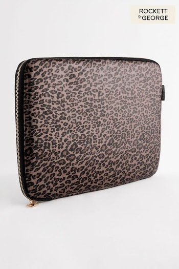 Rockett St George Leopard Print Laptop Case (N25954) | £25