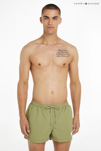Tommy Lock Hilfiger Green Drawstring Label Shorts (N26016) | £55