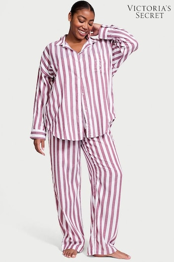 Victoria's Secret Pink Rouge Stripe Modal Long Pyjama Set (N26082) | £59